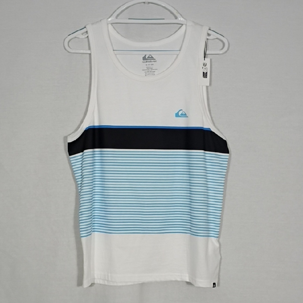 NWT Quiksilver Mens Tijuana Stripe Tank Top Mjo Size Small Summer Cotton